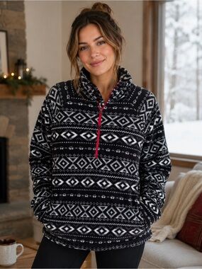 Eddie Bauer Ladies Fleece Pullover Sweater Sz Small